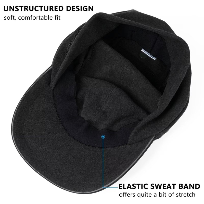 GADIEMKENSD Winter Fleece Hats Reflective Ponytail Hat for Women Baseball