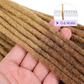 Monsenbraid Extensiones De Rastas De 35,5 Cm, Cabello Humano 100% Real, Cabeza Completa, Hechas A Mano, Permanentes, Para Hombres Y Mujeres (35,5 Cm, 10 Hebras, T27/613#)