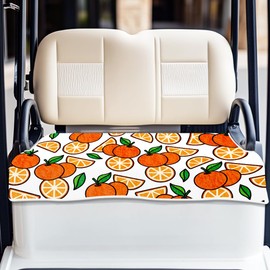 ORIGACH Orange Golf Cart Seat Covers, Comfortable Cooling Golf Cart Blanket Towel, 100% Microfiber, Fits EZGO, Club Car, and More 2-Seat Golf Carts, 51x31inch