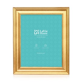 LaVie Home 8x10 Picture Frames (1 Pack, Gold) Photo Frame Set with Tempered Glass for Wall Mount & Table Top Display