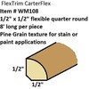 FLEXTRIM #WM108: 1/2" x 1/2" Flexible Quarter Round - 8'