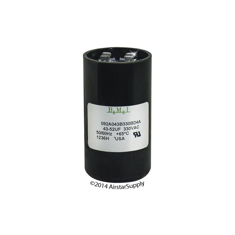 43-52 uF x 330 VAC - BMI/USA Start Capacitor #