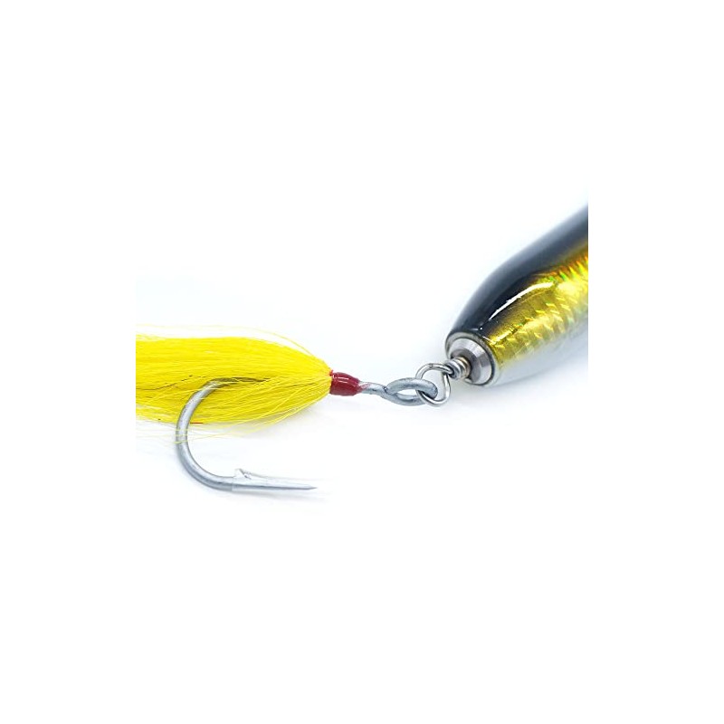 SEASKY 5 1/2” 57g Popper Saltwater Lure Handmade Wood Bait