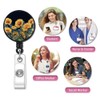 Sunflower Retractable ID Card Badge Holder with Alligator Clip, Name