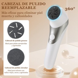 Lima Eléctrica para Pies,Lima para pies impermeable,Se incluyen dos tipos diferentes de papel de lija,Reutilizable,Repara los pies secos y agrietados, elimina la piel muerta y los callos