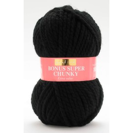 Hayfield Bonus Knitting Yarn Super Chunky 965 Black - per 100 gram ball
