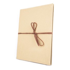 Smiling Art Photo Album 18 Pages (34 Sheets) for DIY Crafting, Gluing, DIY Scrapbook, Brown Pages, A4, with Accessory Kit (Beige Cover + Brown Pages + Foldable, 28 x 21 x 1.6 cm)