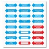 Labels for Pipe Labelling for Pool Piping, 24 Stickers, 50