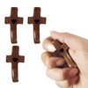 LearnToy Handheld Walnut Prayer Cross - Anxiety Relief Gift for