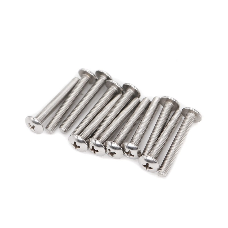 cSeao 30pcs M4x35mm Truss Head Machine Screws, Phillips Drive, Full