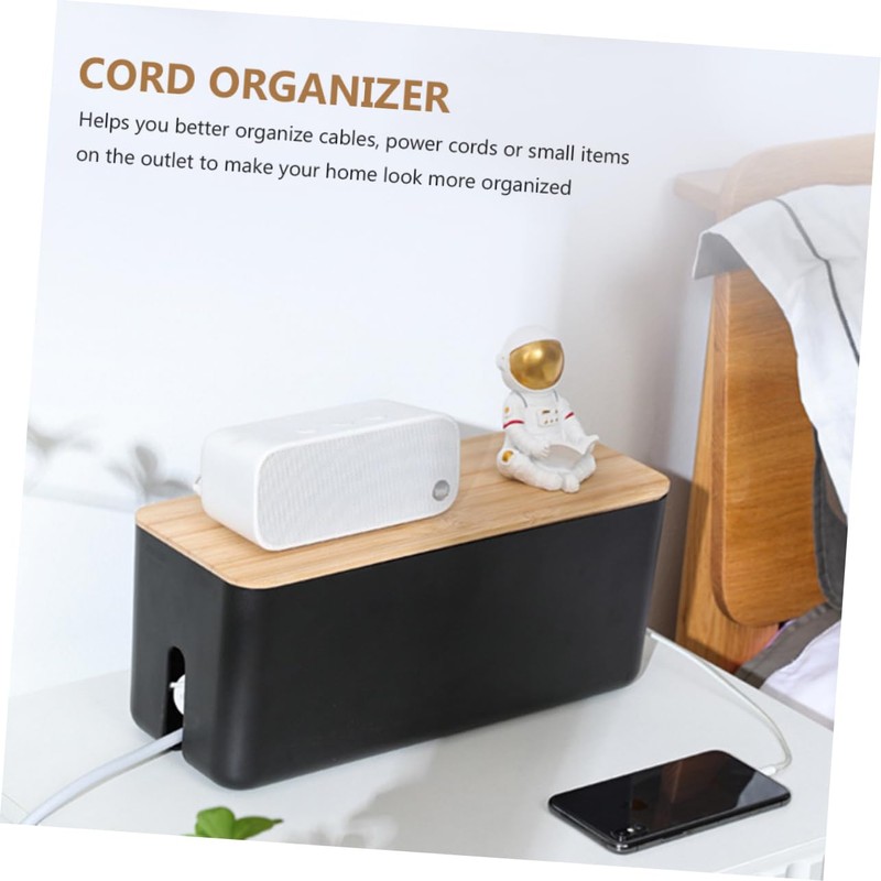 LABRIMP Cord Line Manager Plastic Cable Storage Box with Lid