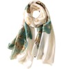 WEIGEER Silk Scarf Women Chiffon Shawl Lotus Scarf White Neckerchief