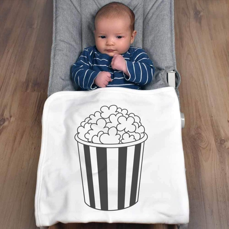Azeeda 'Popcorn Bucket' Cotton Baby Blanket/Shawl (BY00040062)