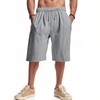 TAFLE Mens Linen Shorts Casual Drawstring Elastic Waist Lightweight Breathable