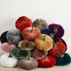Set of 3 Velvet 9 Inch Pumpkins, Fall Decorations, Best