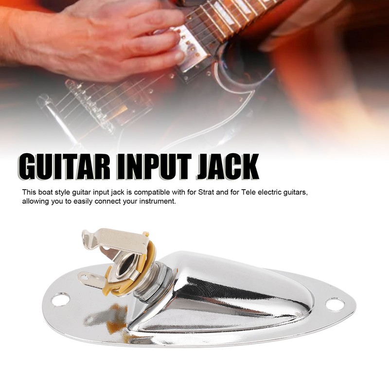 Guitar Input Jack Boat Style 6.35mm Metal Electric Guitar Input