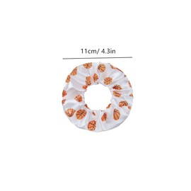 Honkenda Tennis Basketball Scrunchies Hair Bands, Stretch Scrunchy Hair Loop Ties, Football Softball Patterned Hair Ropes Elastic Ponytail Holder Hair Accessories for Women Girls (6 Pack)