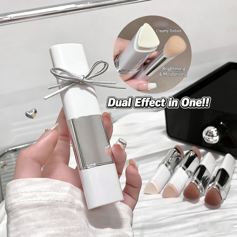 2 in 1 White Korean Color Changing Foundation Stick with