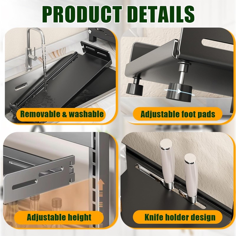 Spice Organization for Cabinet | 2 Tier Standing Height-Adjustable Spice