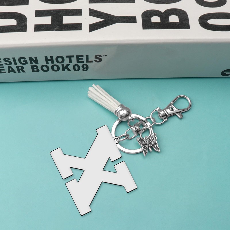 Ximalun Letter Keyring Initial Letter A-Z Keyring for Women Girls