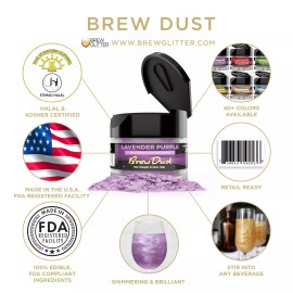 Bakell Lavender Brew Dust 4g | Metallic Shimmer for Garnishes & Drinks 100% Edible