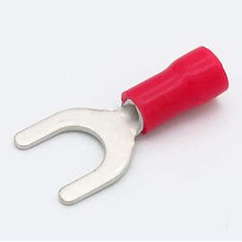 Electrical Connectors Crimp for Wiring 6mm - 50x Insulated Fork Connector Terminals - Free First Class UK Postage!