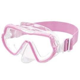 GXGM 1 x Children's Diving Goggles, Swimming Goggles, Snorkel Mask, 180° Panorama Anti-Leak Diving Mask, Children's Gifts, Girls Gift, Diving Accessories (Pink)