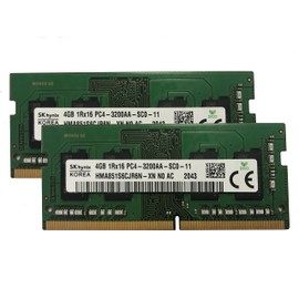 SK Hynix HMA854S6CJR6N-XN - Módulo de memoria RAM para portátil (2 x 4 GB, DDR4, 3200 MHz, PC4-25600, 1,2 V, 1R x 16, SODIMM, paquete OEM)