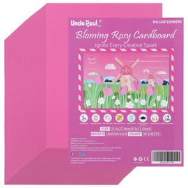 40 Sheets Bloming Rosy Cardstock - 8.5'' x 11'' Double-sided Cover Card Stock 65lb Printer Paper Perfect for Scrapbooking, Crafts, Business Cards 180gsm UAP25RR040