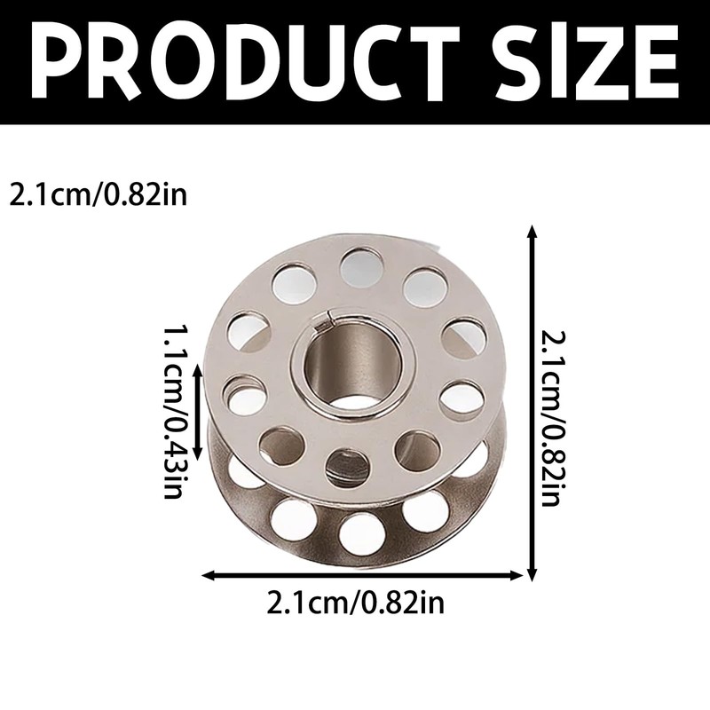 40 Bobbins for Sewing Machine, 2.1cm×2.1cm×1.1cm, Universal Sewing Machine Bobbins,