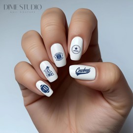 DXH NAIL CO Dallas Cowboys Football Nail Decals Clear Waterslide Overlay Nail Art