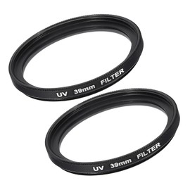 MECCANIXITY UV Lens Filter Camera Protection Filter with 39mm HD Hydrophobic Scratch Resistant for Camera Photography Lens 2 Pcs