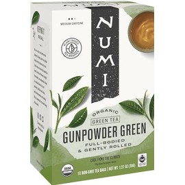 Numi 10109 Organic Tea Pearls, Gunpowder Green, 18 Teabags/Box