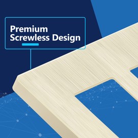 LIDER Matte Finish Double Decorator Switch Cover, Screwless Wall Plate, Mid-Size 2-Gang 4.88" x 4.92", Unbreakable Polycarbonate Thermoplastic, UL Listed, LSWP-32M-BLA10P,Brushed Light Almond, 10 pack