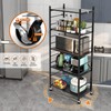 Himix Storage Shelves with 20 Hooks, 5-Tier Collapsible Organization Storage