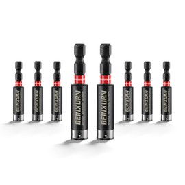 Geinxurn 8PACK Torsion Impact Bit Holder,Magnetic Extension Locking Socket Drill Bit Holder S2 Alloy Steel Hex Shank Quick-Change Drill Bit Guide