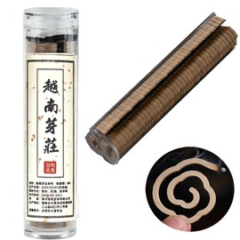 AMASSIVEROCK Agarwood Coils Incense (42 PCS) Natural Spiral Incense Coil Holder Burner Spiral Design for Long-Lasting Fragrance