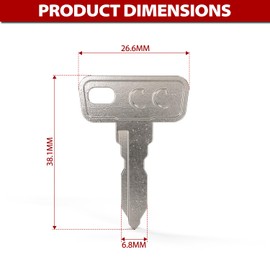 1PZ FV5-S89 1012505 17063-G01 Key Replacement for Club Car DS 1982-Up & Precedent 2004-Up Gas Electric Golf Carts