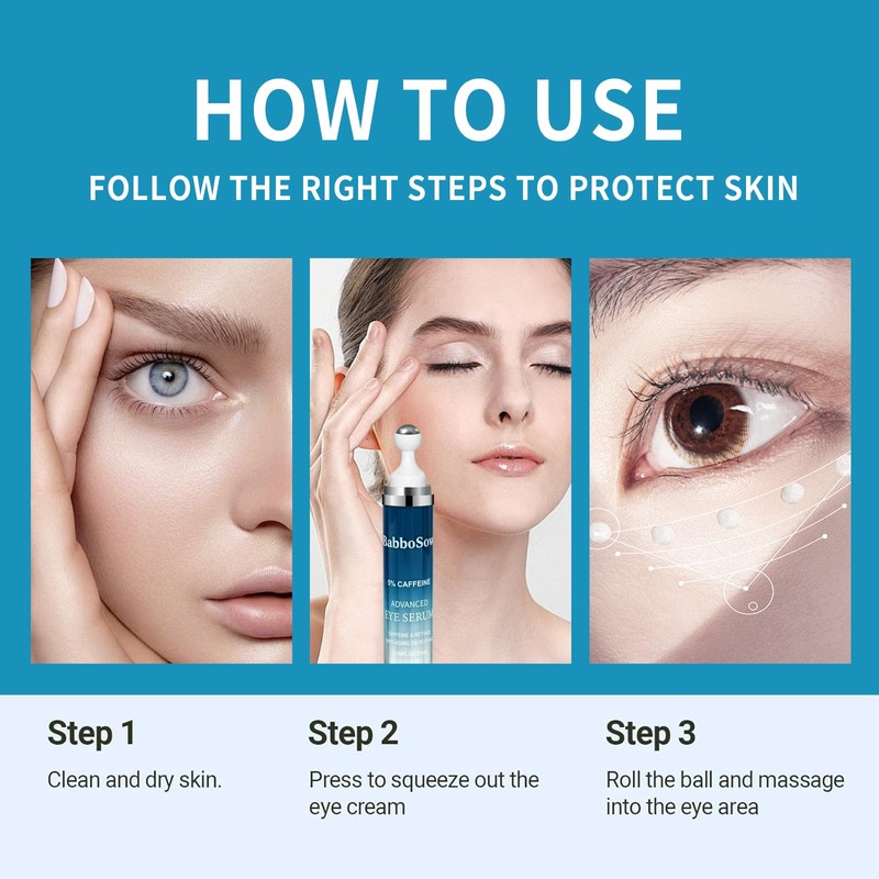 Under Eye Cream for Dark Circles with 5% Caffeine and