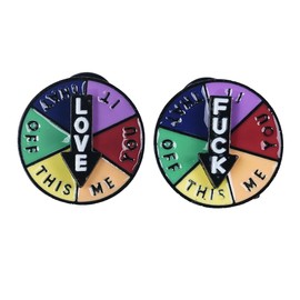 POFET Funny enamel badge, arbitrary rotating arrow brooches, backpack badges, corsages, clothing and jacket badges