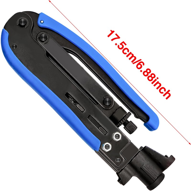 Taiss Coaxial Compression Tool Coax Cable Crimper Kit with 20
