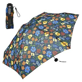 KiU Compact Umbrella, K417-169 Umbrella, Folding Umbrella, Rain Umbrella, Rain or Shine, UV Protection, Lightweight, Mini, Compact, Simple, Stylish, Unisex, Unisex, Psychedelic Flower