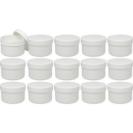 FRUEHES FORSCHEN 15 ointment containers, cream containers, flat ointment jar, 125 ml capacity, made in Germany