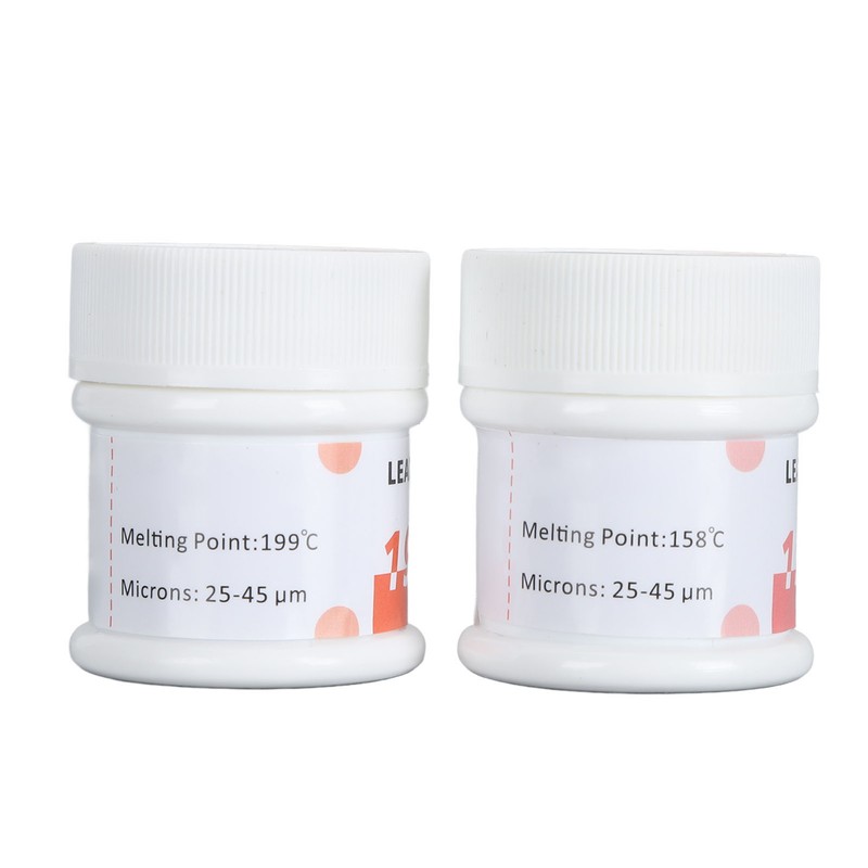 2Pcs Welding Solder Paste 25 to 45μm 158℃ 199℃ Soldering