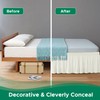Biscaynebay Wrap Around Bed Skirts for Queen Beds with Short