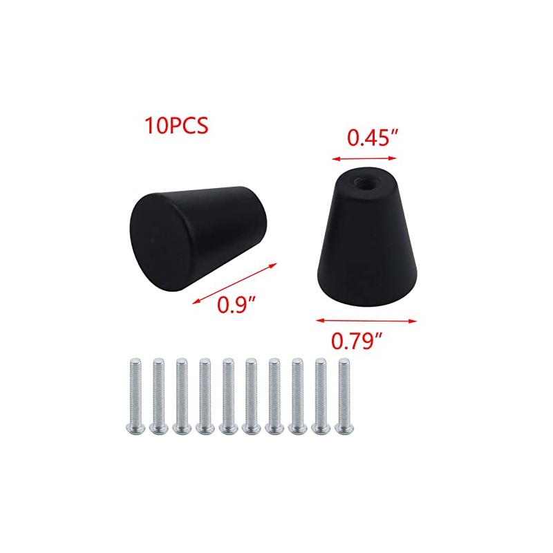 T Tulead 10PCS Cabinet Knobs Cone Drawer Knobs Modern Furniture