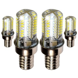 HQRP 4-Pack E12 Candelabra Base 64 SMD3014 LED Bulbs AC 110V Cool White Dimmable for Ceiling Fan, Chandelier, Indoor Lighting