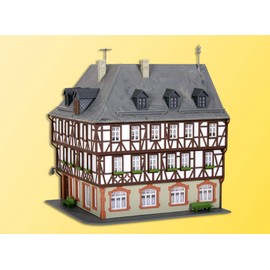 Kibri 38904 - Fachwerk-Eckhaus Miltenberg H0, Braun, Grau, Weiß