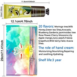 SmoBea Plant Fragrance Hand Cream, 20 x 30ml Mini Hand Cream Gift Set, Daily Moisturising Hand Cream Working Hands, Deeply Hydrating & Nourishing Non-Greasy Natural Aloe And Vitamin E