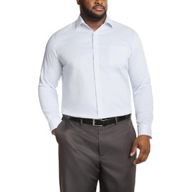 Van Heusen Men's Size Dress Shirt Ultra Wrinkle Free Flex Collar Stretch (Big and Tall), Sky Coral